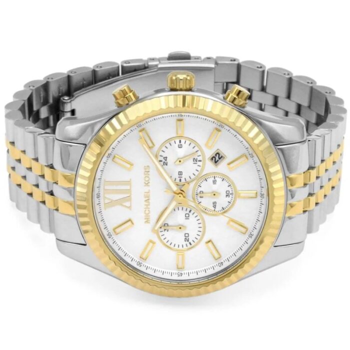 Michael Kors Men's Lexington Chronograph Two Tone Watch - MK8344 - Image 2